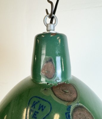 Industrial Green Enamel Factory Pendant Lamp, 1960s-CGF-1785078