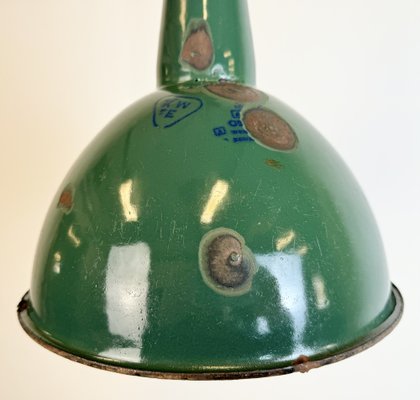 Industrial Green Enamel Factory Pendant Lamp, 1960s-CGF-1785078