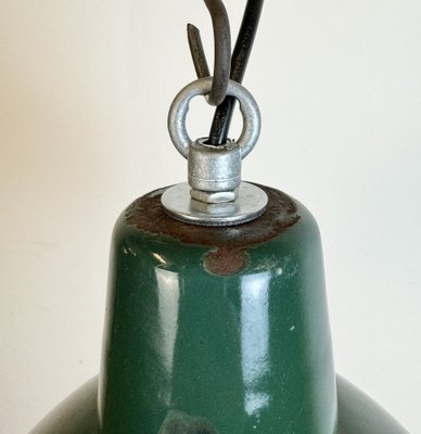 Industrial Green Enamel Factory Pendant Lamp, 1960s-CGF-1785078