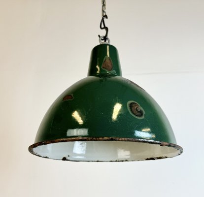 Industrial Green Enamel Factory Pendant Lamp, 1960s-CGF-1785078