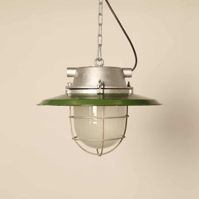 Industrial Green Enamel Hanging Light from Cccp-JC-873113