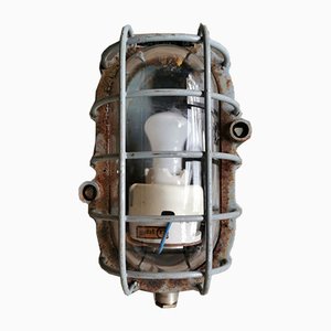 Industrial Grey Bunker Ceiling Lamp from Maehler & Kaege, 1950-FW-799146