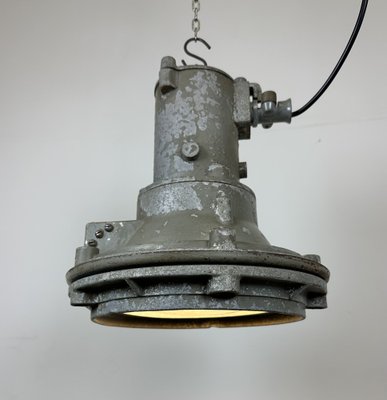 Industrial Grey Cast Aluminium Pendant Light, 1960s-CGF-1750016