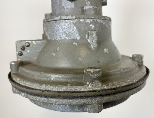 Industrial Grey Cast Aluminium Pendant Light, 1960s-CGF-1750016