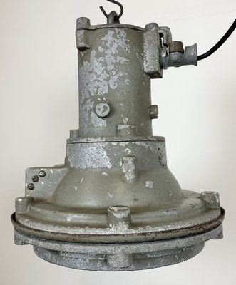 Industrial Grey Cast Aluminium Pendant Light, 1960s-CGF-1750016