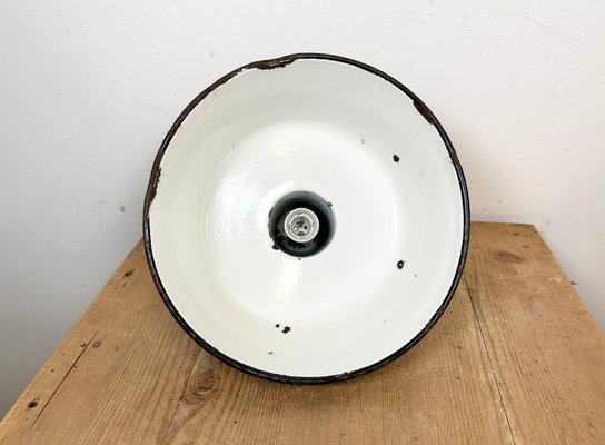 Industrial Grey Enamel Factory Lamp, 1960s-CGF-1423075