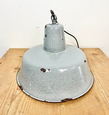 Industrial Grey Enamel Factory Lamp, 1960s-CGF-1423075