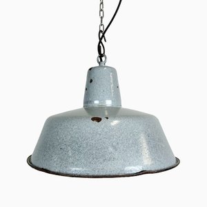 Industrial Grey Enamel Factory Lamp, 1960s-CGF-1423075