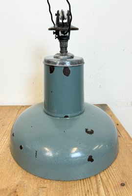 Industrial Grey Enamel Pendant Lamp from Siemens, 1930s-CGF-1767429