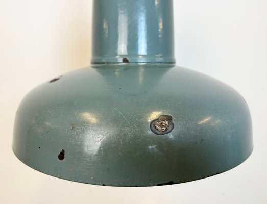 Industrial Grey Enamel Pendant Lamp from Siemens, 1930s-CGF-1767429