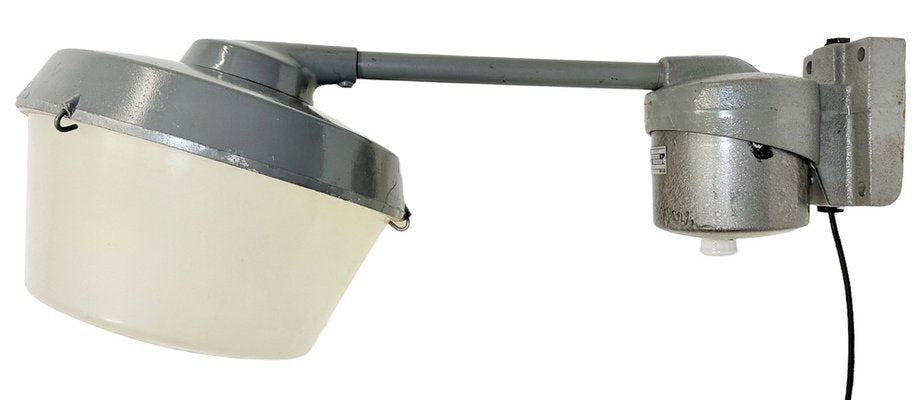 Industrial Grey Factory Wall Light from Elektrosvit, 1970s-CGF-1726177