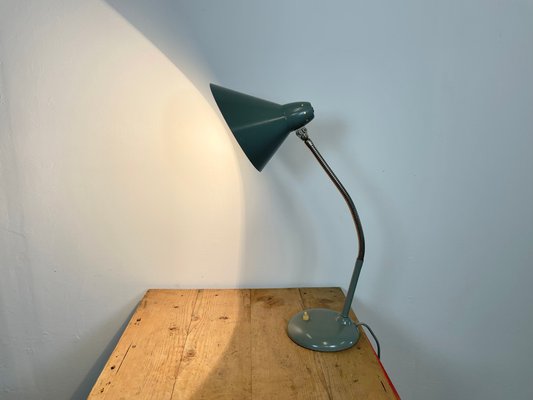 Industrial Grey Gooseneck Table Lamp from Hala, 1960s-CGF-1057230