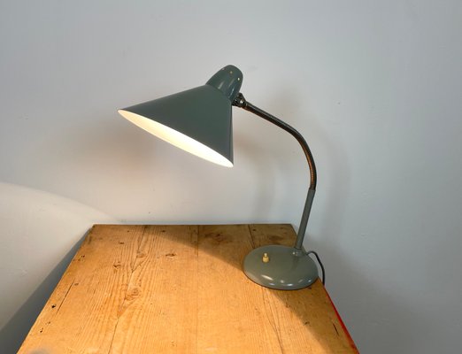 Industrial Grey Gooseneck Table Lamp from Hala, 1960s-CGF-1057230