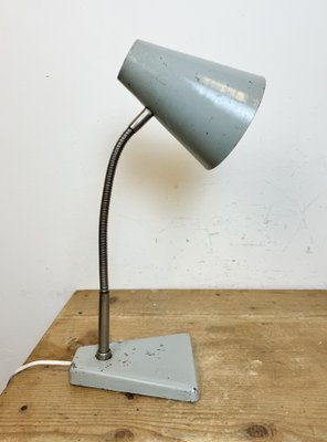 Industrial Grey Gooseneck Table Lamp from Zaos, 1960s-CGF-1785071