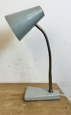 Industrial Grey Gooseneck Table Lamp from Zaos, 1960s-CGF-1785071