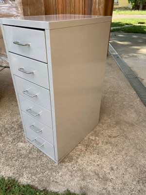 Industrial Grey Metal Chest of Drawers, 1980s-OXJ-1328204