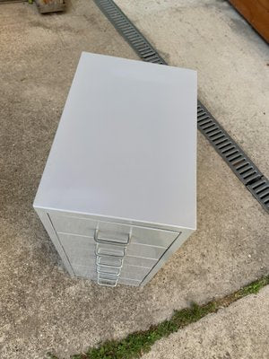 Industrial Grey Metal Chest of Drawers, 1980s-OXJ-1328204