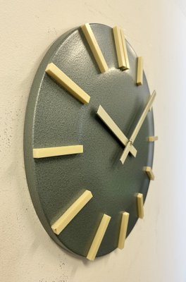 Industrial Grey Office Wall Clock from Pragotron, 1970s-CGF-1733991