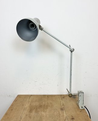 Industrial Grey Table Lamp from Elektrosvit, 1970s-CGF-1703523