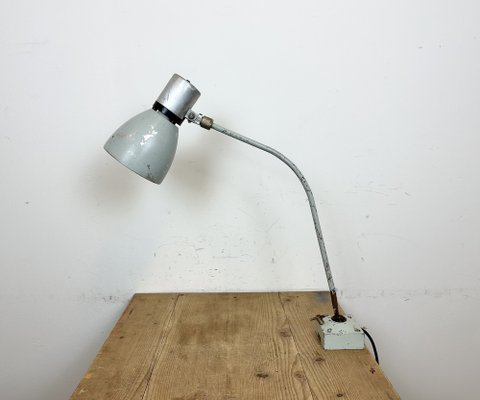 Industrial Grey Table Lamp from Elektrosvit, 1970s-CGF-1718300