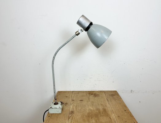 Industrial Grey Table Lamp from Elektrosvit, 1970s-CGF-1718300