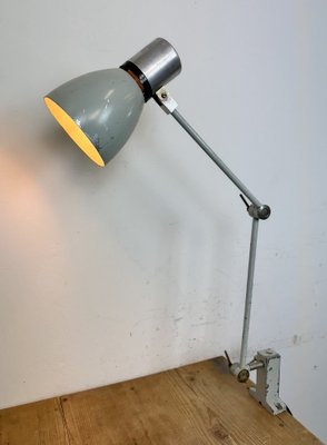 Industrial Grey Table Lamp from Elektrosvit, 1970s-CGF-1703523