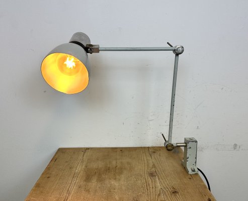 Industrial Grey Table Lamp from Elektrosvit, 1970s-CGF-1703523