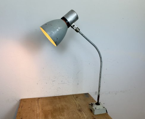 Industrial Grey Table Lamp from Elektrosvit, 1970s-CGF-1718300