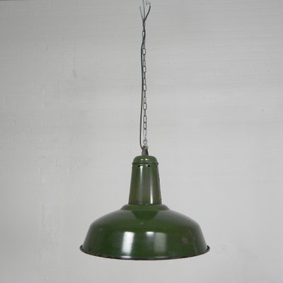 Industrial Hanging Lamp with Enamelled Steel Shade, 1950s-TL-1793767