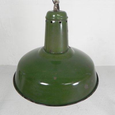 Industrial Hanging Lamp with Enamelled Steel Shade, 1950s-TL-1793767