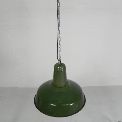 Industrial Hanging Lamp with Enamelled Steel Shade, 1950s-TL-1793767