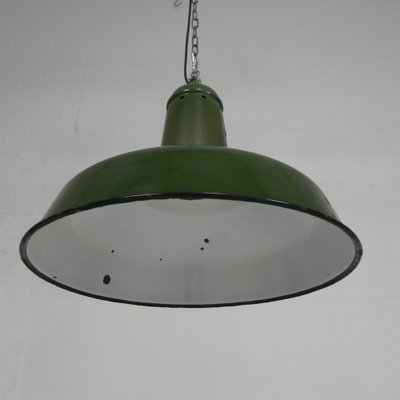 Industrial Hanging Lamp with Enamelled Steel Shade, 1950s-TL-1793767