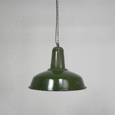 Industrial Hanging Lamp with Enamelled Steel Shade, 1950s-TL-1793767