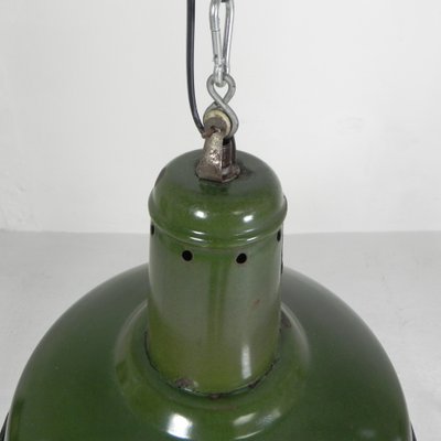 Industrial Hanging Lamp with Enamelled Steel Shade, 1950s-TL-1793767