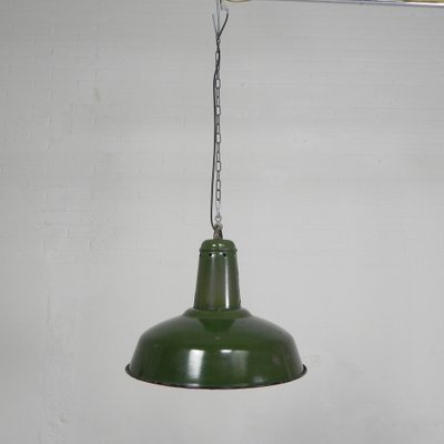 Industrial Hanging Lamp with Enamelled Steel Shade, 1950s-TL-1793767