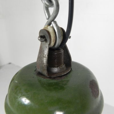 Industrial Hanging Lamp with Enamelled Steel Shade, 1950s-TL-1793767