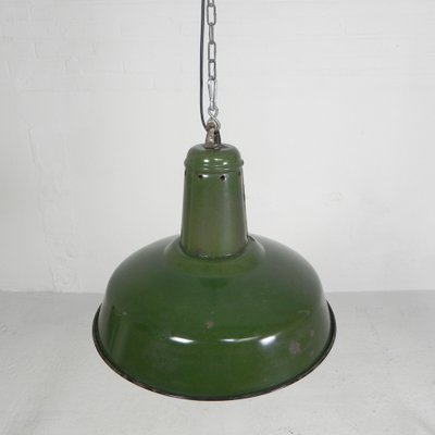 Industrial Hanging Lamp with Enamelled Steel Shade, 1950s-TL-1793767