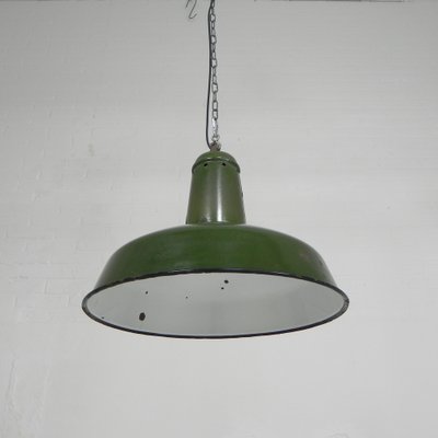 Industrial Hanging Lamp with Enamelled Steel Shade, 1950s-TL-1793767