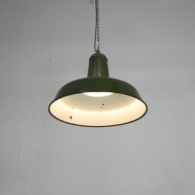 Industrial Hanging Lamp with Enamelled Steel Shade, 1950s-TL-1793767