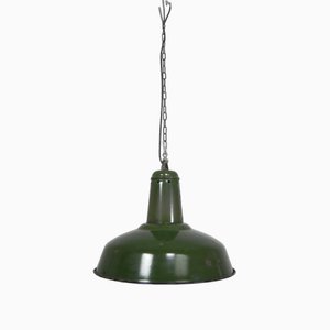 Industrial Hanging Lamp with Enamelled Steel Shade, 1950s-TL-1793767