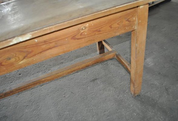 Industrial Hungarian Wooden Kitchen Table-OXJ-1767900