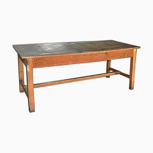 Industrial Hungarian Wooden Kitchen Table-OXJ-1767900