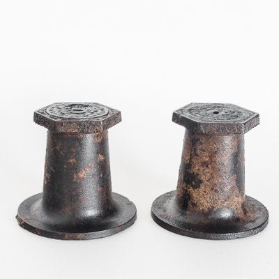 Industrial Iron Coladed Molds, France, 1940s, Set of 2-ZFJ-1364552