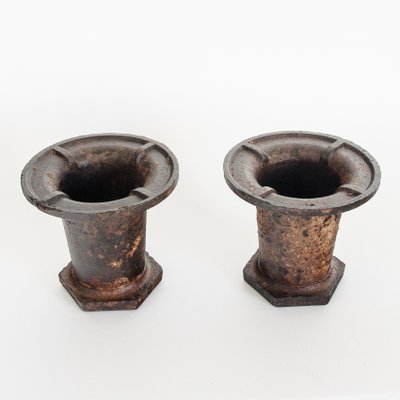 Industrial Iron Coladed Molds, France, 1940s, Set of 2-ZFJ-1364552