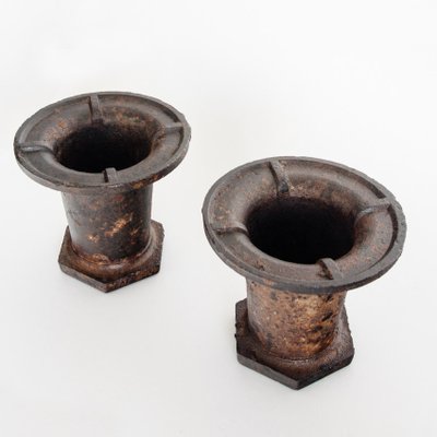 Industrial Iron Coladed Molds, France, 1940s, Set of 2-ZFJ-1364552