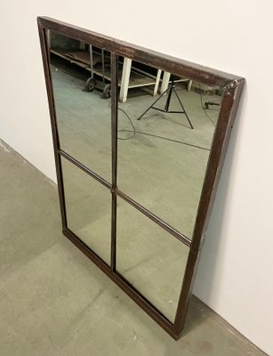 Industrial Iron Window Mirror, 1950s-CGF-1145682