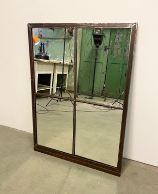 Industrial Iron Window Mirror, 1950s-CGF-1145682