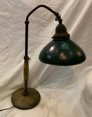 Industrial Italian Bakelite and Brass Table Lamp, 1930s-NUO-1784127