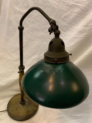 Industrial Italian Bakelite and Brass Table Lamp, 1930s-NUO-1784127