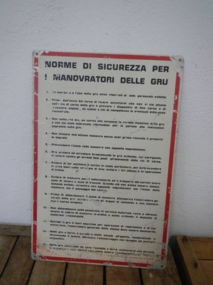 Industrial Italian Iron Sign, 1970s-WWQ-692682